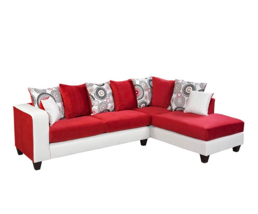 300 Red/White Sectional