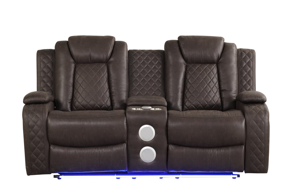 Luz Chocolate Brown Reclining Set