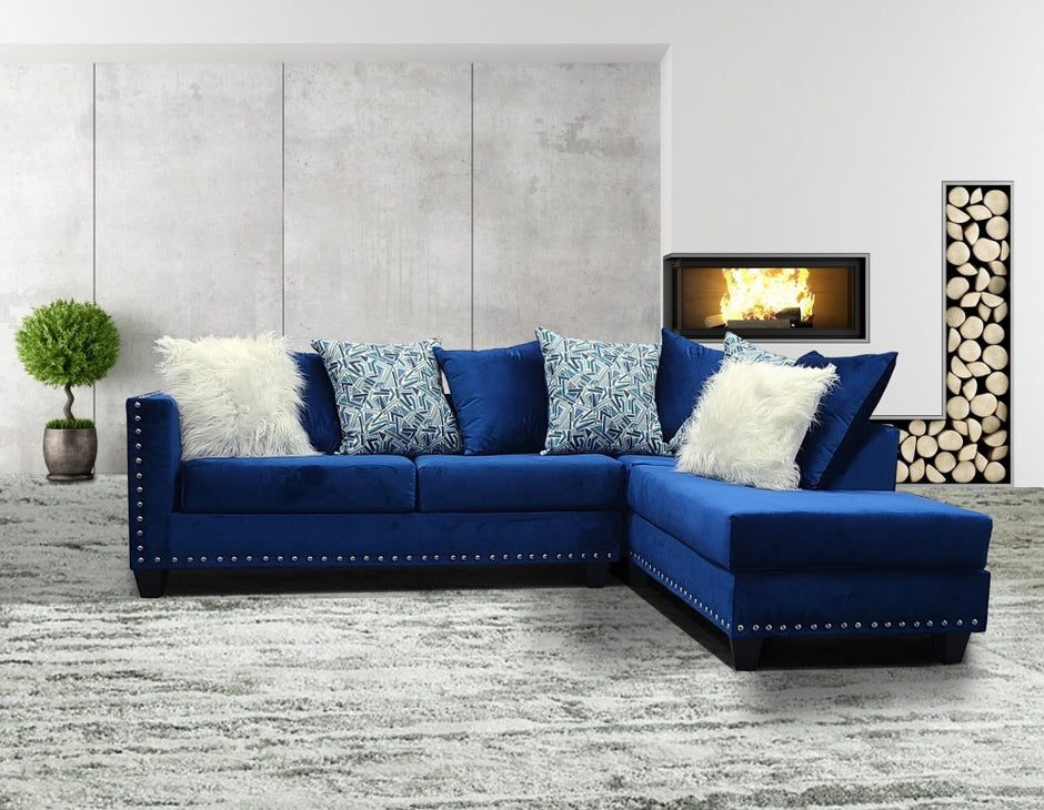 2023 Blue Sectional Nailheads