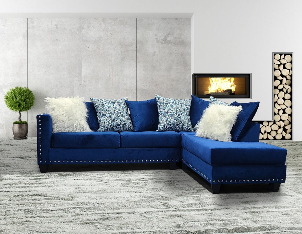 2023 Blue Sectional Nailheads