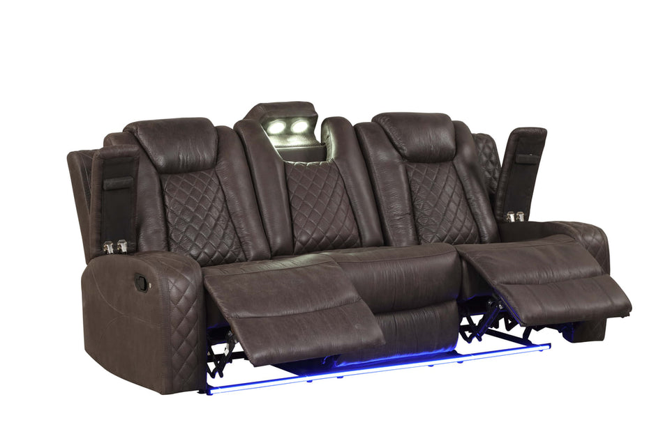 Luz Chocolate Brown Reclining Set