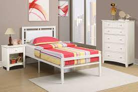 F9414T White Twin Bed