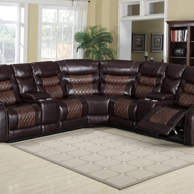 Martin21 Brown Reclining Sectional