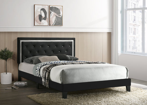 Cama Passion Terciopelo Negro