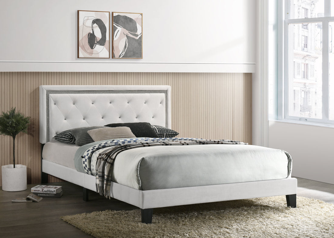 Passion White Leather Bed