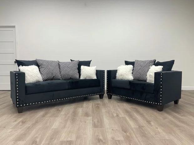 200 Black Sofa & Loveseat