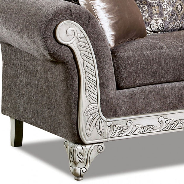 SM7300 VELLETRI GREY SOFA + LOVESEAT
