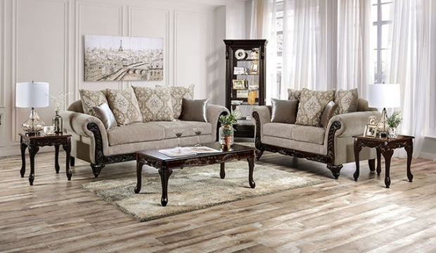 SM7308 PANOZZO BEIGE SOFA + LOVESEAT